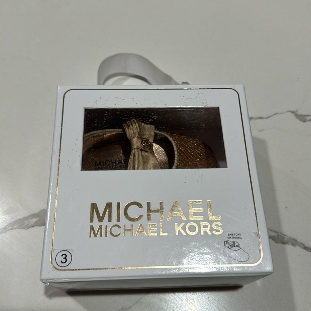 Michael Kohrs Baby Dress Shoes Gold/Bronze Size 3 (never worn)